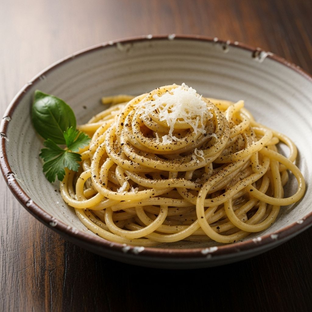 Simple kitchen science blends cheese, pepper, and pasta water into a velvety sauce.