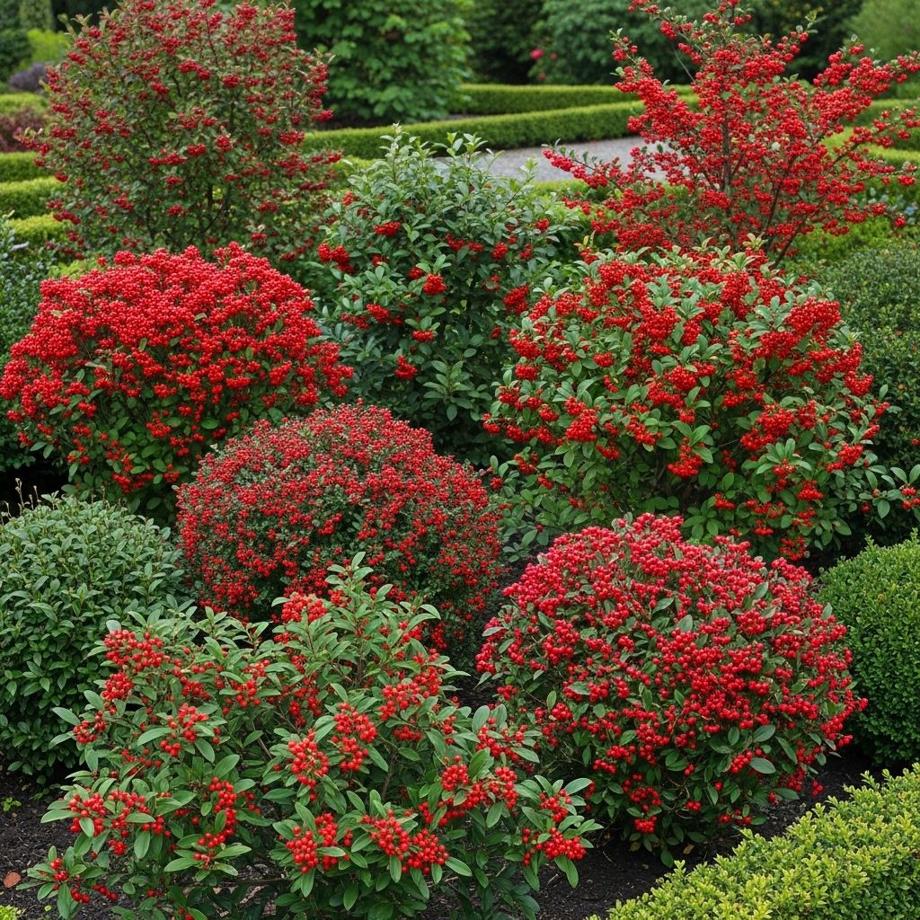 Discover beautiful shrubs adorned with vibrant red berries and learn how to grow them for eye-catching landscaping.