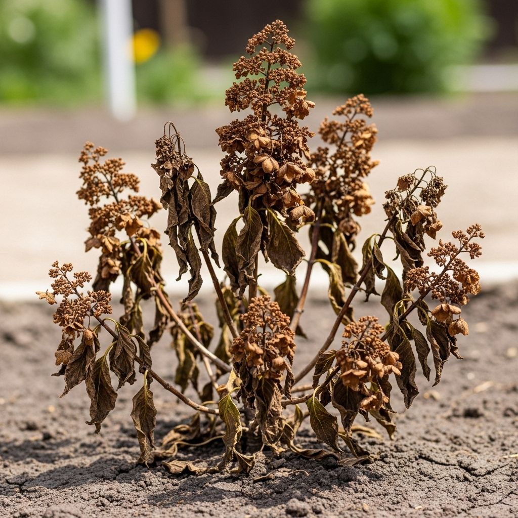 Early detection of dehydration helps your hydrangeas recover and bloom more vibrantly.