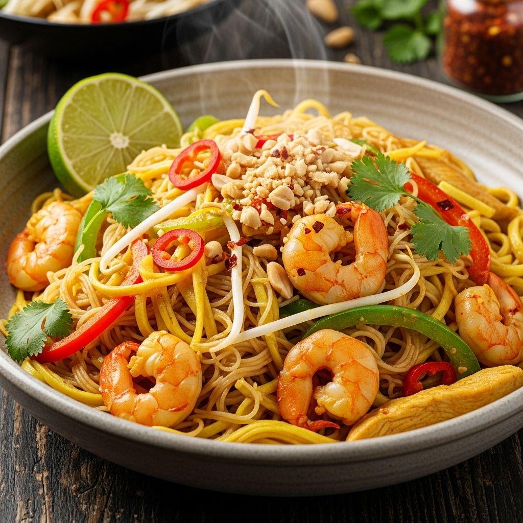 Singapore Curry Noodles Stir-Fry: Flavorful, Fast, and Authentic A golden-hued delight that marries aromatic spices with crisp vegetables in minutes.