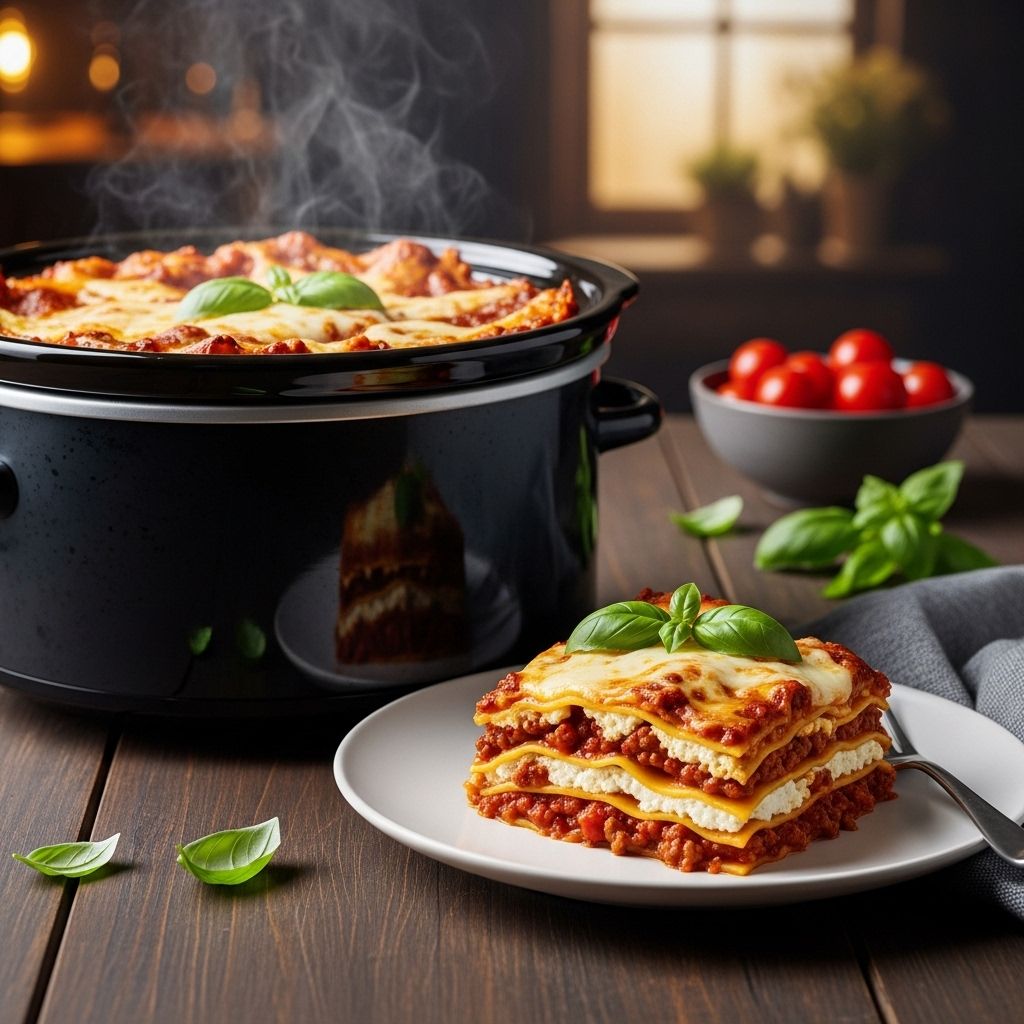 Discover how to make hearty, cheesy lasagna in your slow cooker for a fuss-free, family-friendly meal anytime.