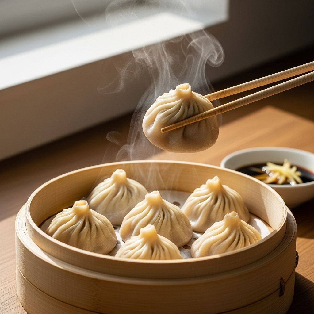 Master the art of crafting wrappers that hold flavorful broth and tender filling.