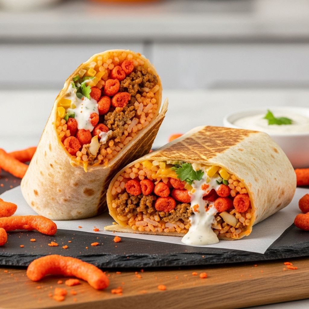 Hot Cheeto Burrito Recipe: 8 Easy Steps For Irresistible Crunch Transform your ordinary burrito into an extraordinary culinary experience with the perfect blend of spicy Cheetos and savory fillings