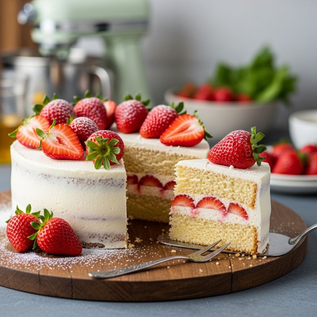 Bake a luscious, berry-packed strawberry cake from scratch with step-by-step instructions, tips, and homemade frosting.