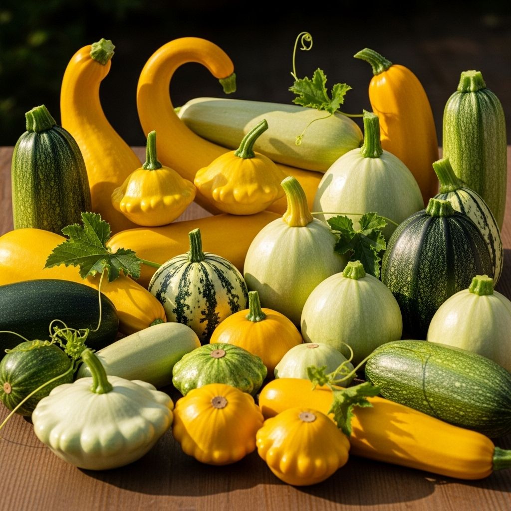 Explore 23 amazing summer squash varieties, their traits, cultivation tips, and discover the perfect ones for your garden and kitchen.