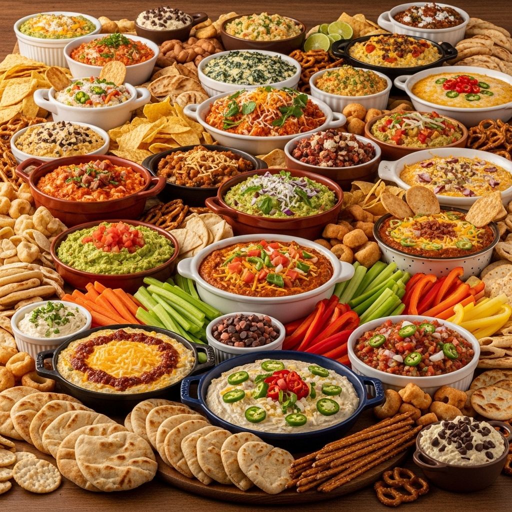 Elevate your snack table with a diverse lineup of flavorful dips everyone will devour.