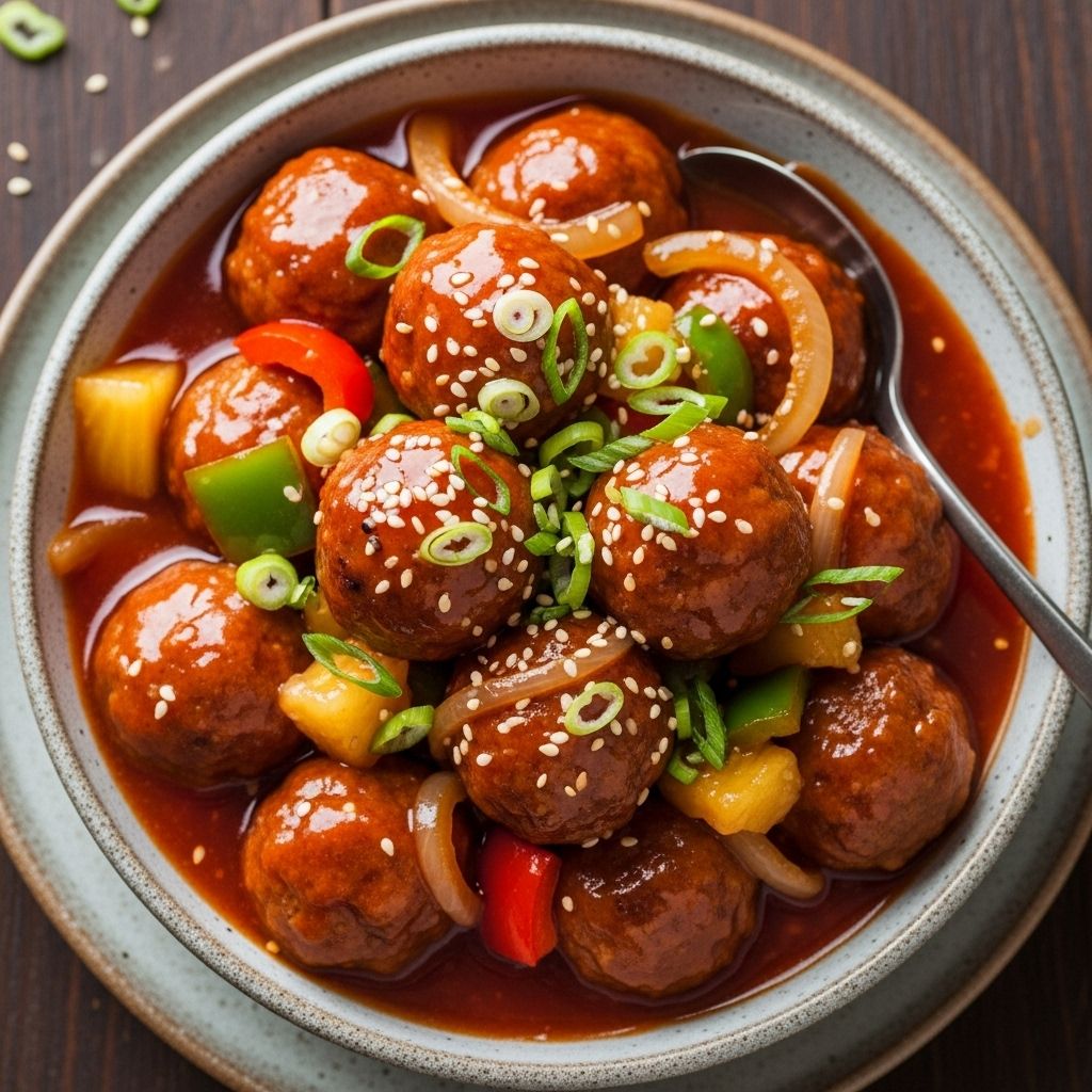Juicy homemade meatballs glazed in tangy sweet and sour sauce—perfect for dinner, parties, or appetizers.