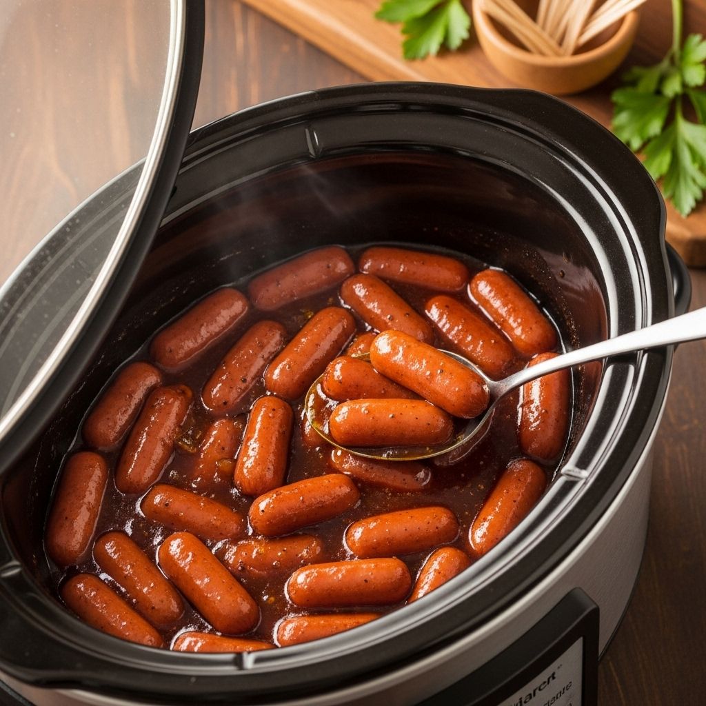 Delicious three-ingredient cocktail wieners perfect for parties, gatherings, and game day celebrations