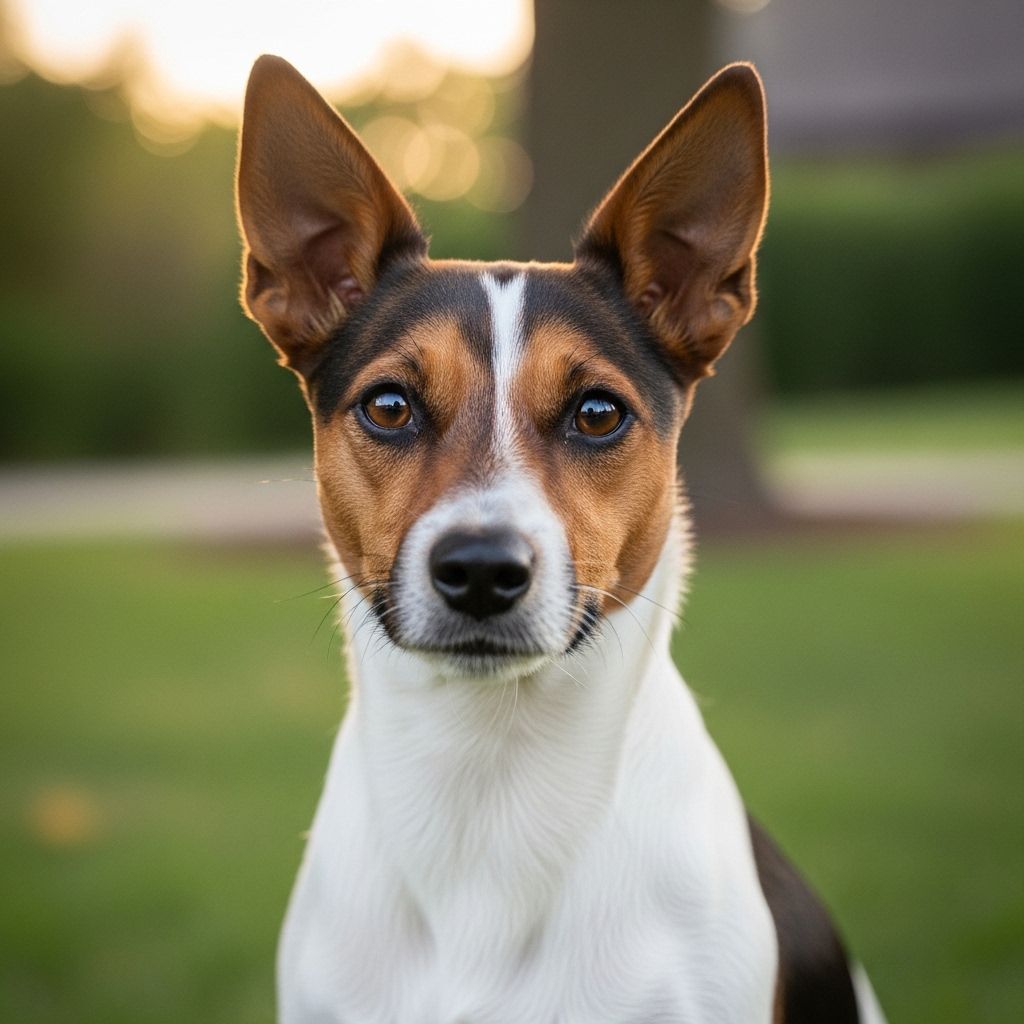 A compact, spirited dog thrives on games, farm work, and family adventures.