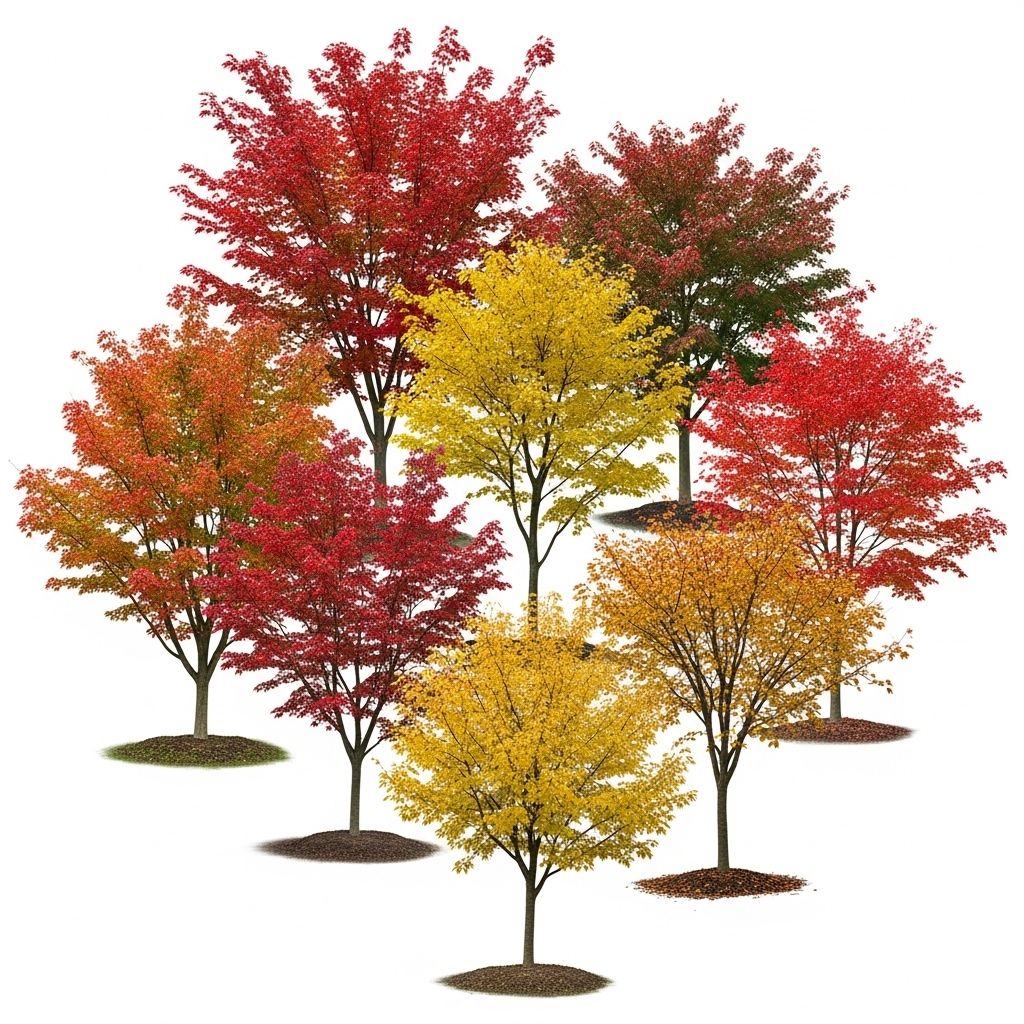 Hardy natives and shade-loving ornamentals guarantee vibrant autumn hues in warm gardens.