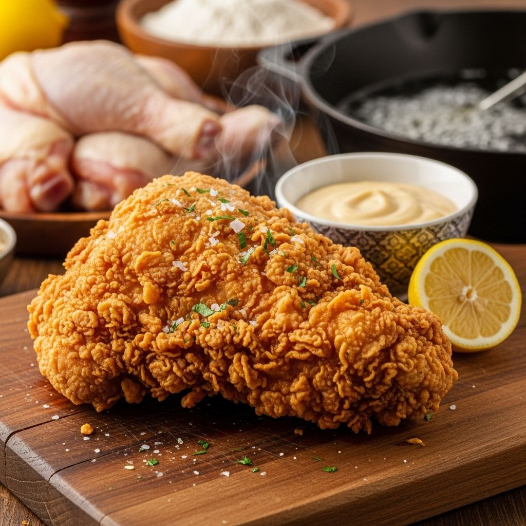 Achieve restaurant-quality, golden crispy fried chicken at home—juicy inside, delightfully crunchy outside, every single time.