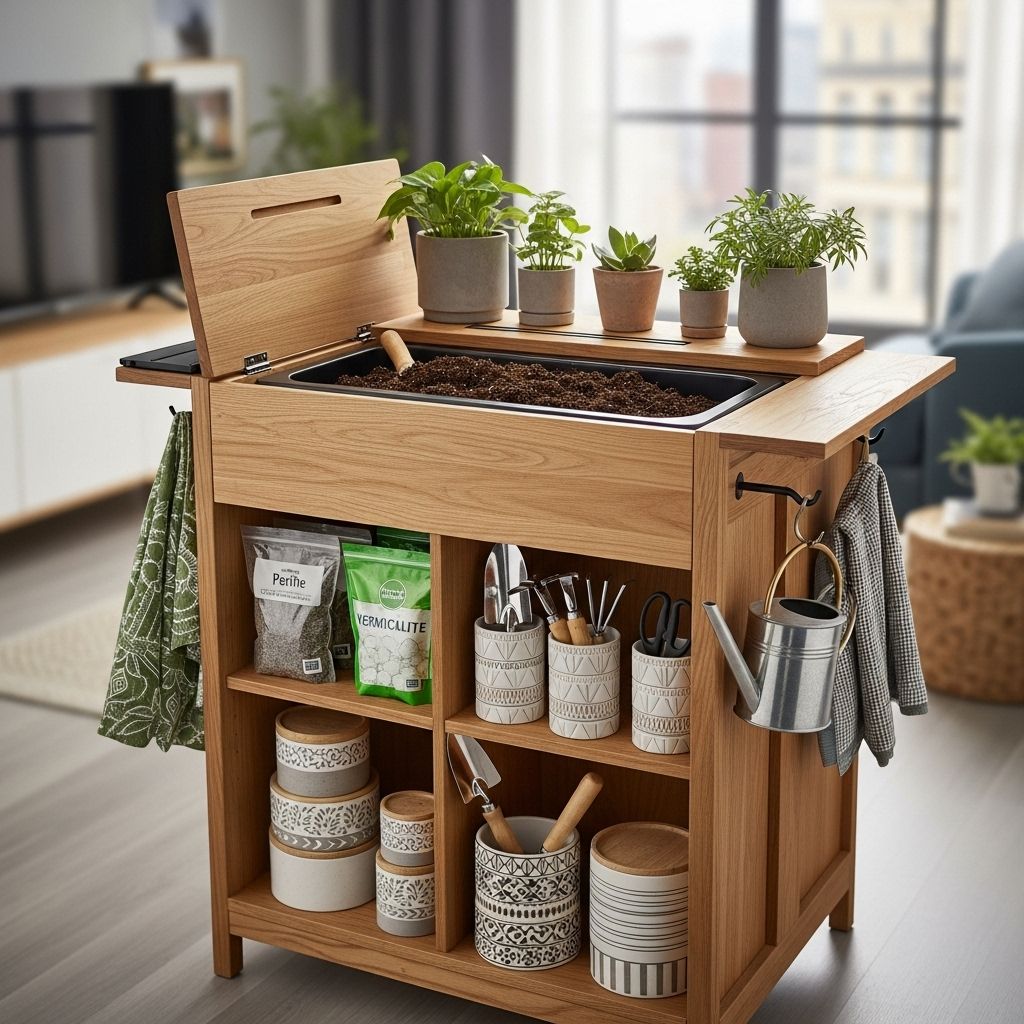 Tiny Apartment Gardening: Ingenious Ways to Store Potting Soil in Plain Sight Household treasures transform into stylish, hidden compartments for greener living.