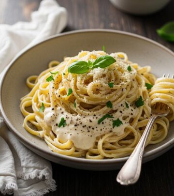 Indulge in rich, velvety flavors that transform simple noodles into gourmet delight.