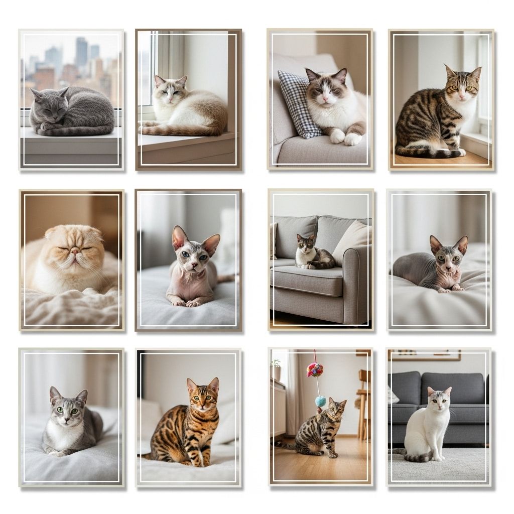 Feline companions thrive in compact spaces thanks to gentle temperaments and easy care.