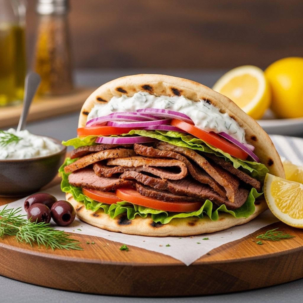 Juicy herb-infused meat, creamy tzatziki and crisp veggies unite in bursting pita wraps.