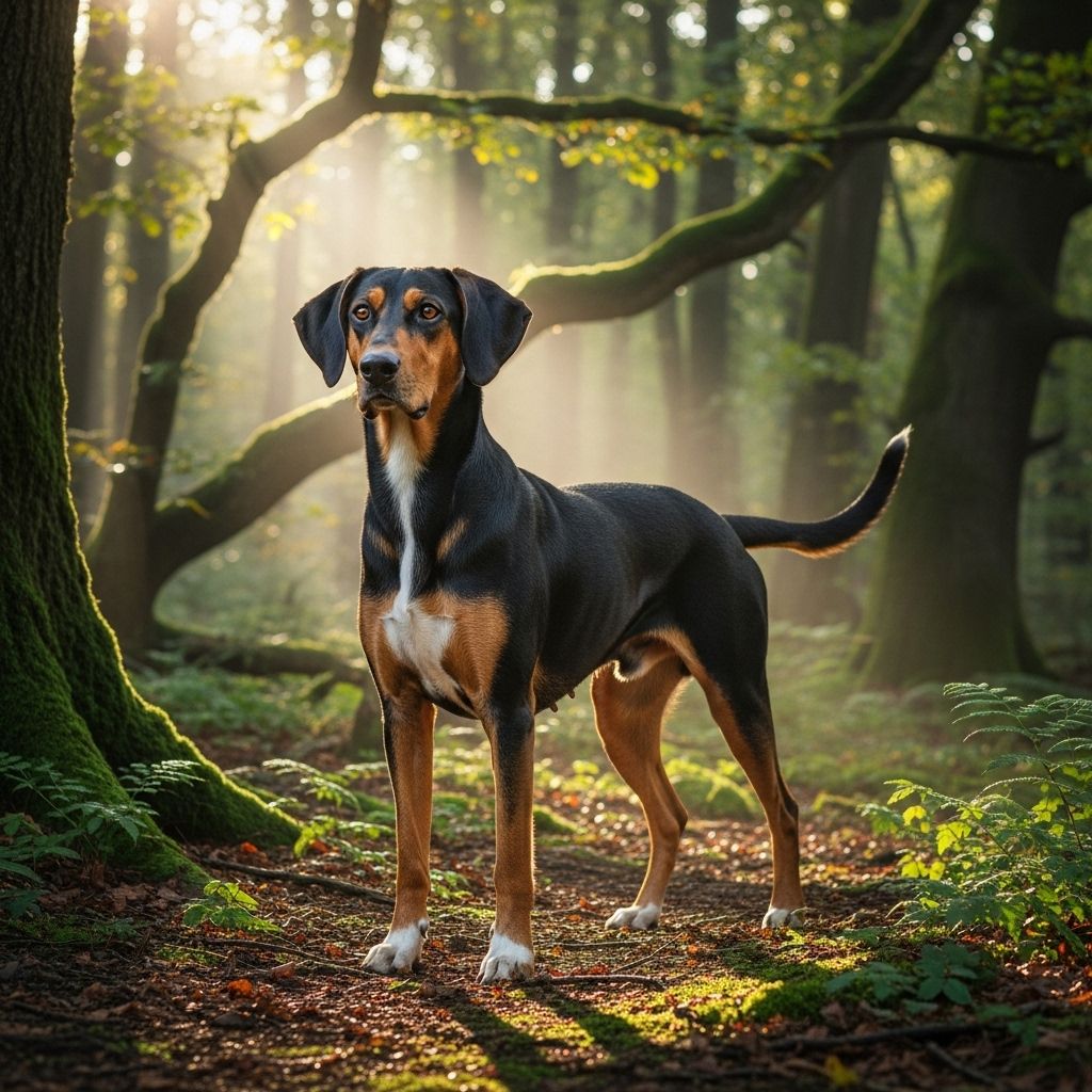 A spirited scent hound that thrives on adventure and forges strong bonds with its family.