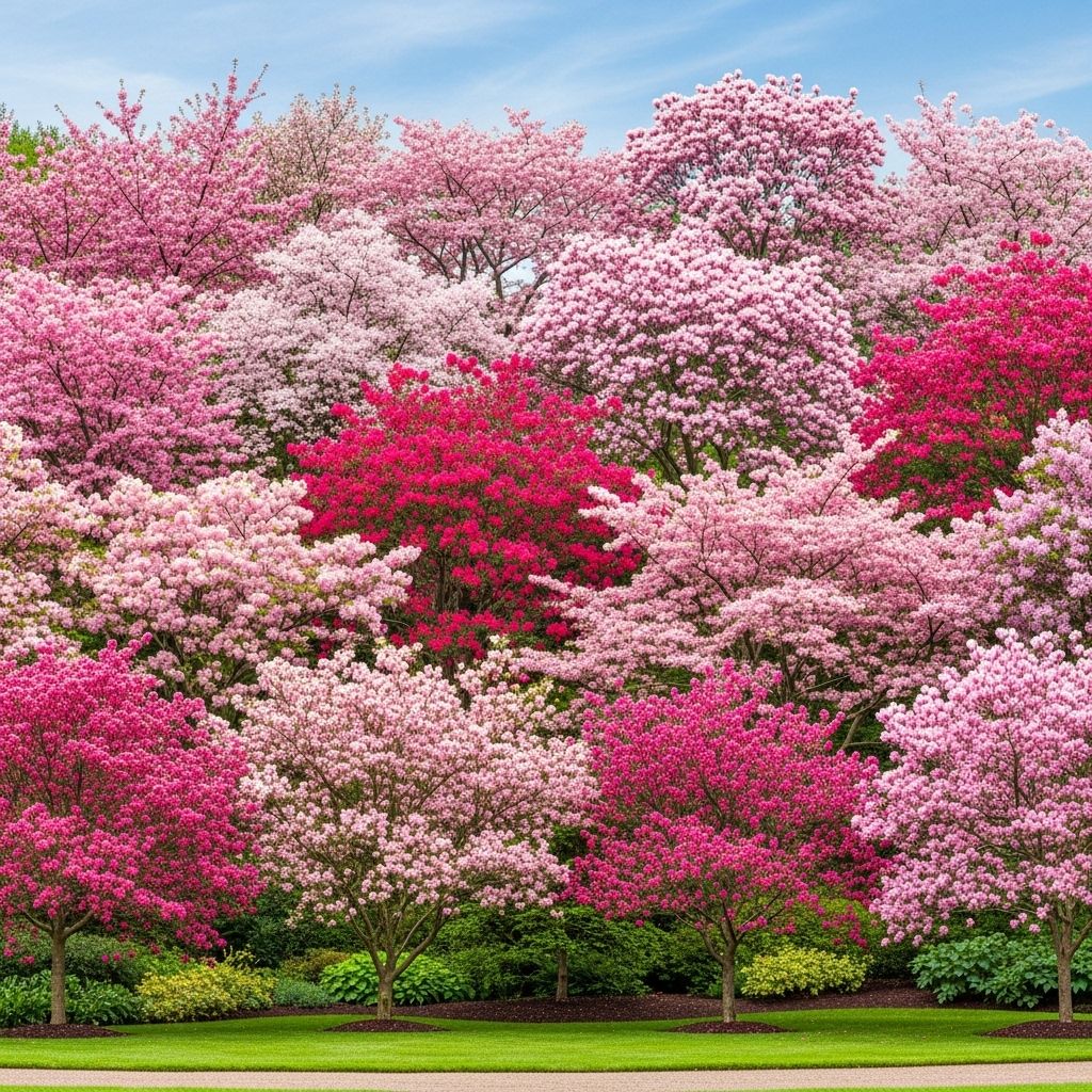 Explore 21 beautiful trees with pink flowers to brighten your landscape and elevate your home garden all year round.