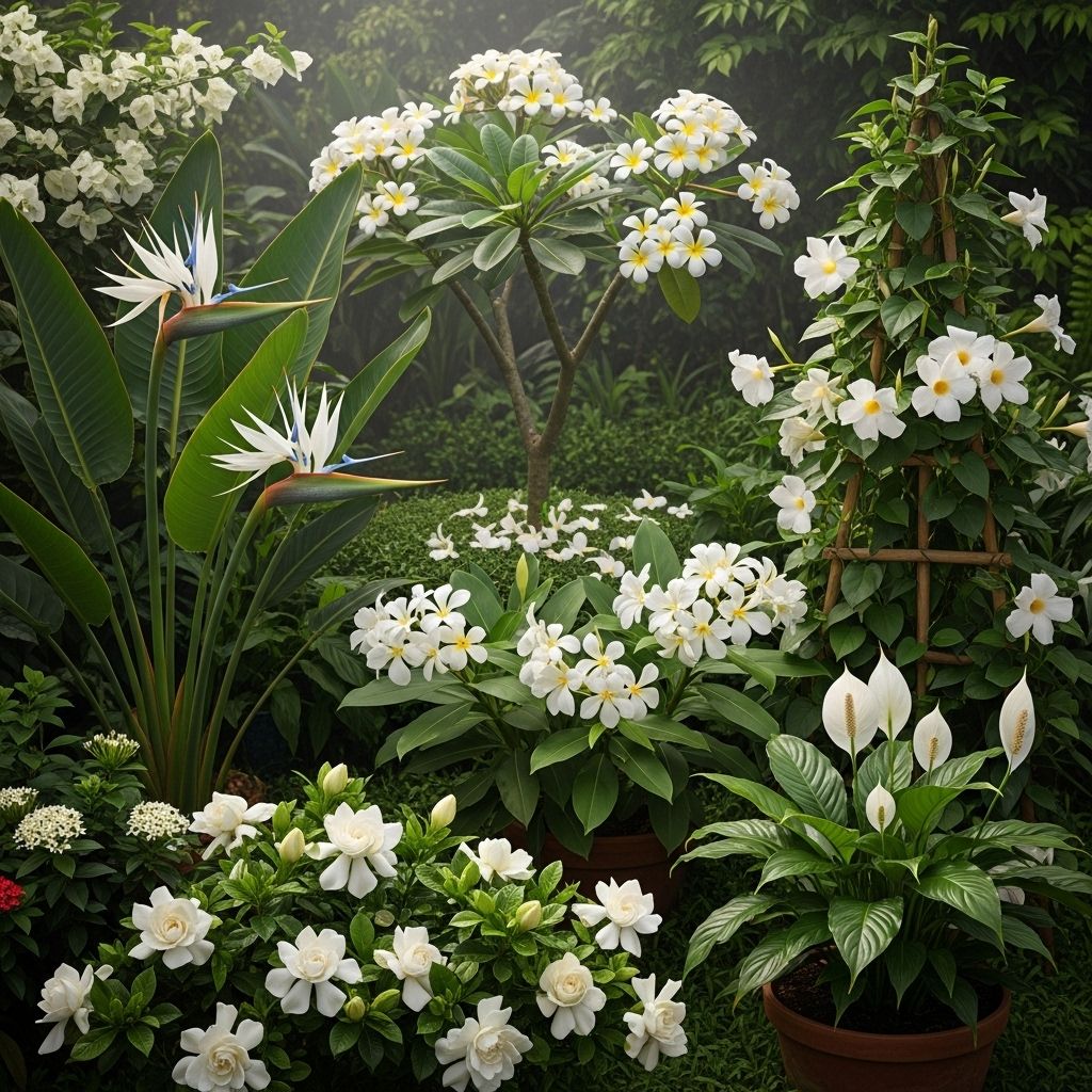 Elevate Your Garden with Elegant Tropical White Blooms