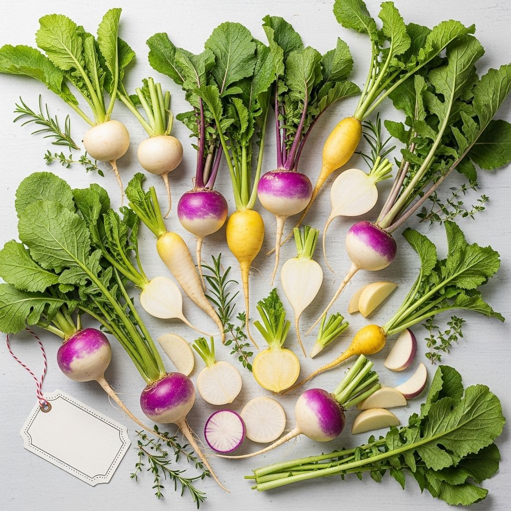 Explore 21 diverse turnip varieties, from vibrant Japanese gems to classic European staples, with detailed cultivation and flavor profiles.