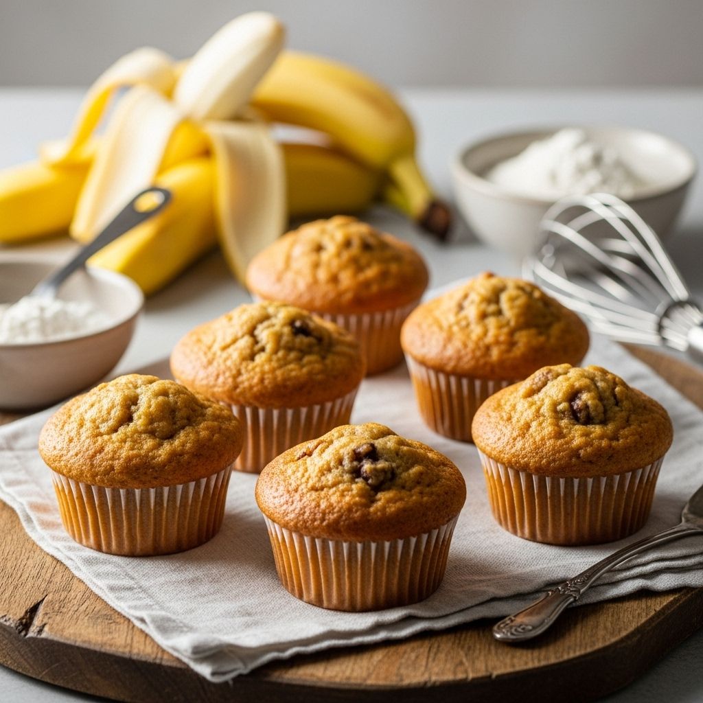 Enjoy moist, fluffy banana muffins bursting with flavor—perfect for breakfast, snacks, or a sweet treat any time of day.