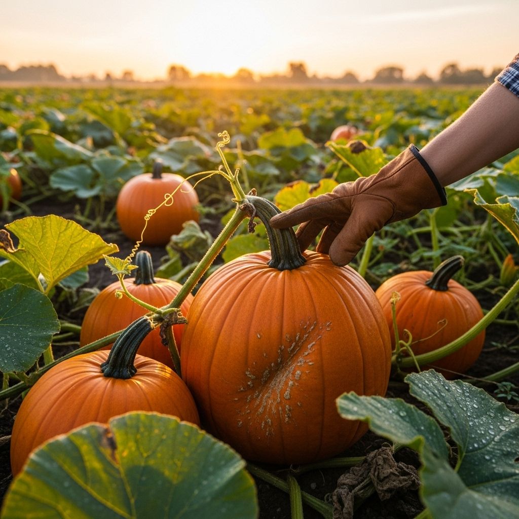 Learn the perfect timing and techniques for harvesting your homegrown pumpkins for maximum flavor and storage potential