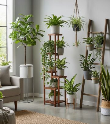 Versatile display options bring botanical beauty and improved air circulation indoors.