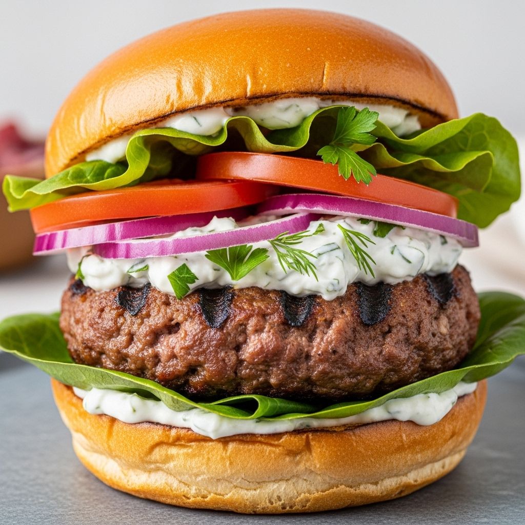 Aromatic herbs and simple grill techniques transform ground lamb into a gourmet burger.