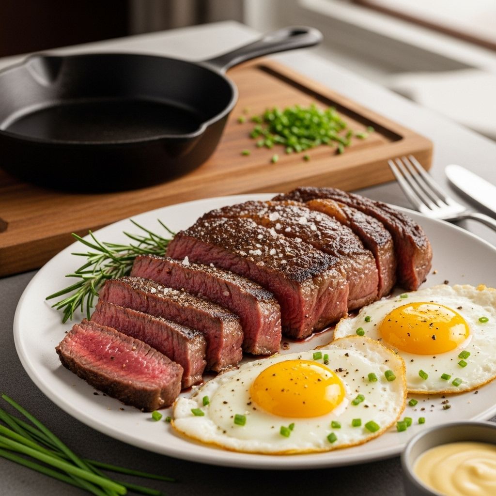 Experience tender cuts and velvety yolks coming together in a savory, protein-rich plate.