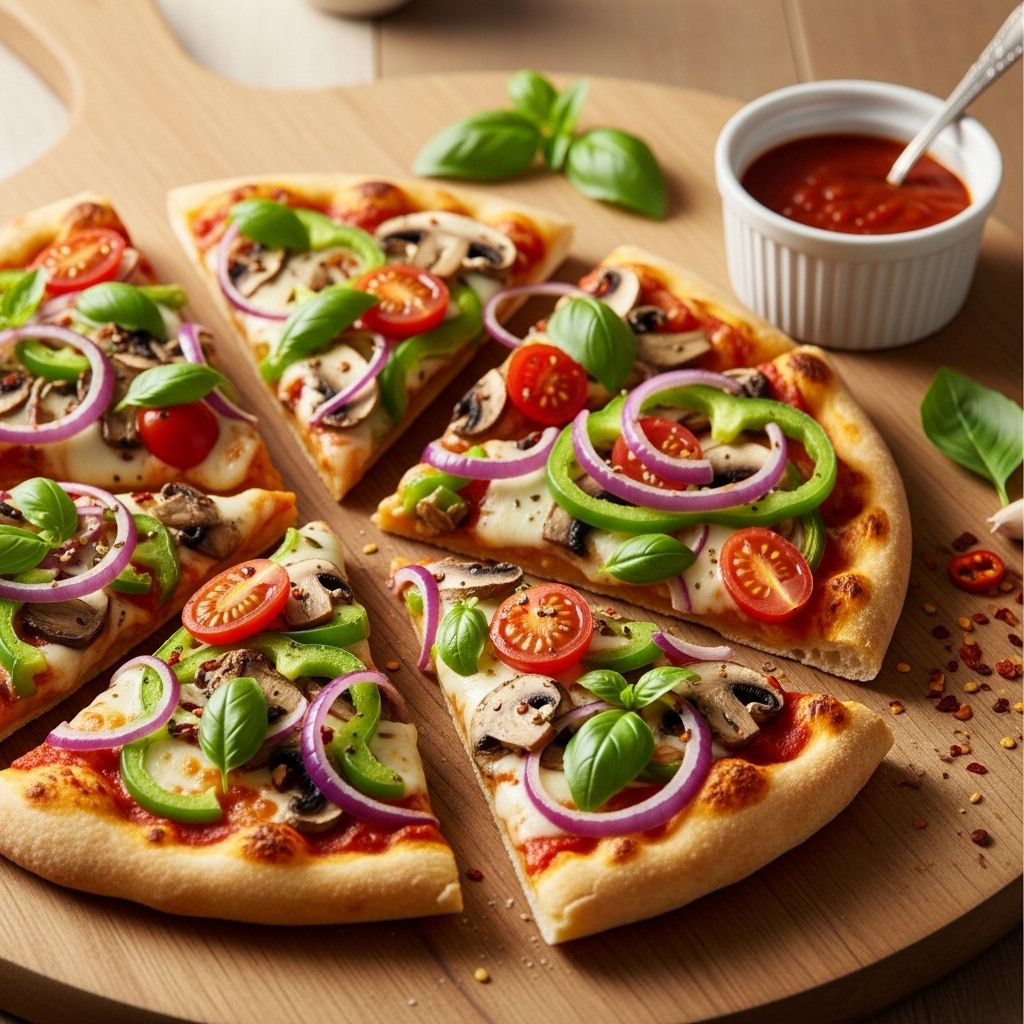 This veggie pizza recipe combines flaky crescent dough, creamy garlic cheese spread, and fresh vegetables for a crowd-pleasing appetizer.