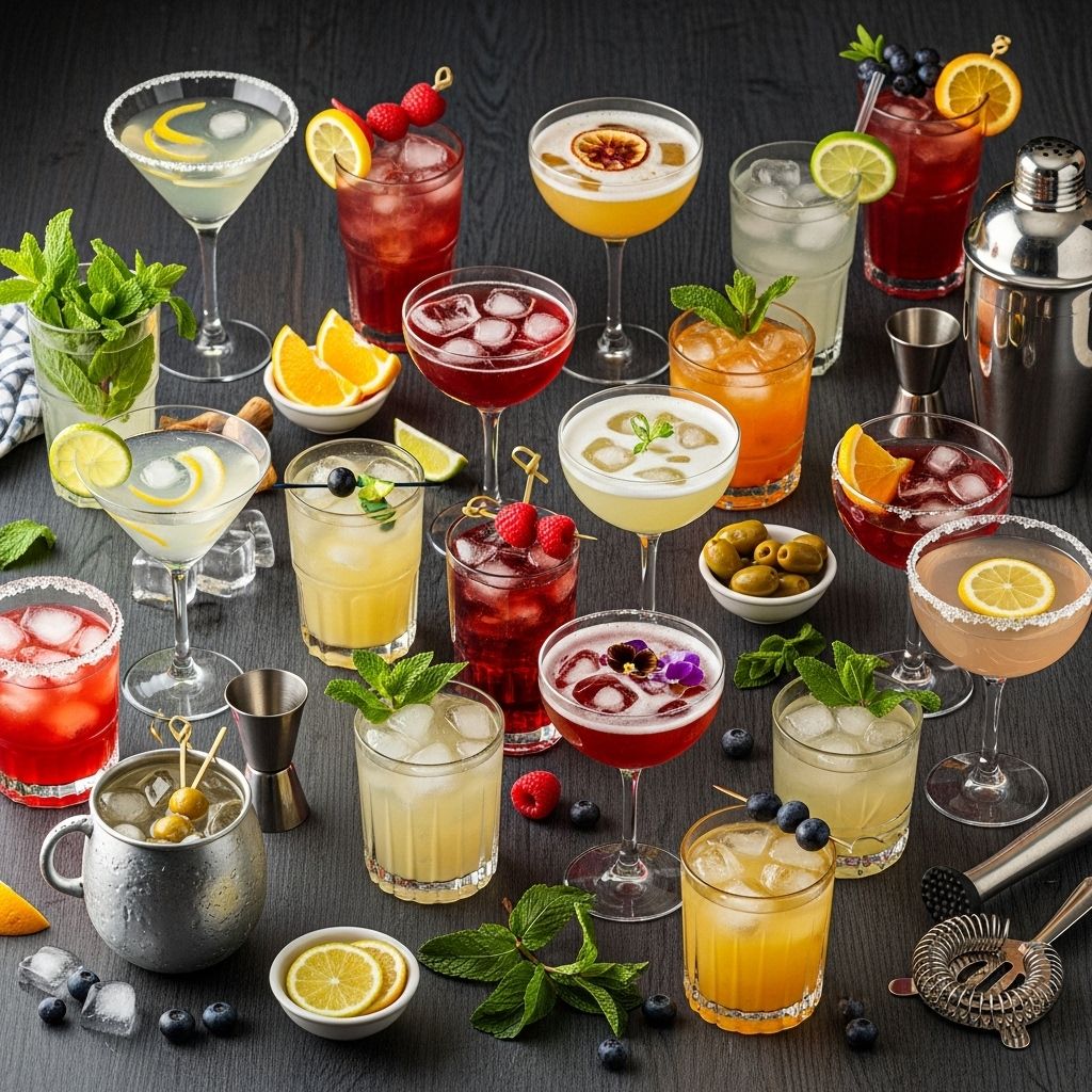 Cocktail creations to liven any party, from timeless classics to bold flavor twists.