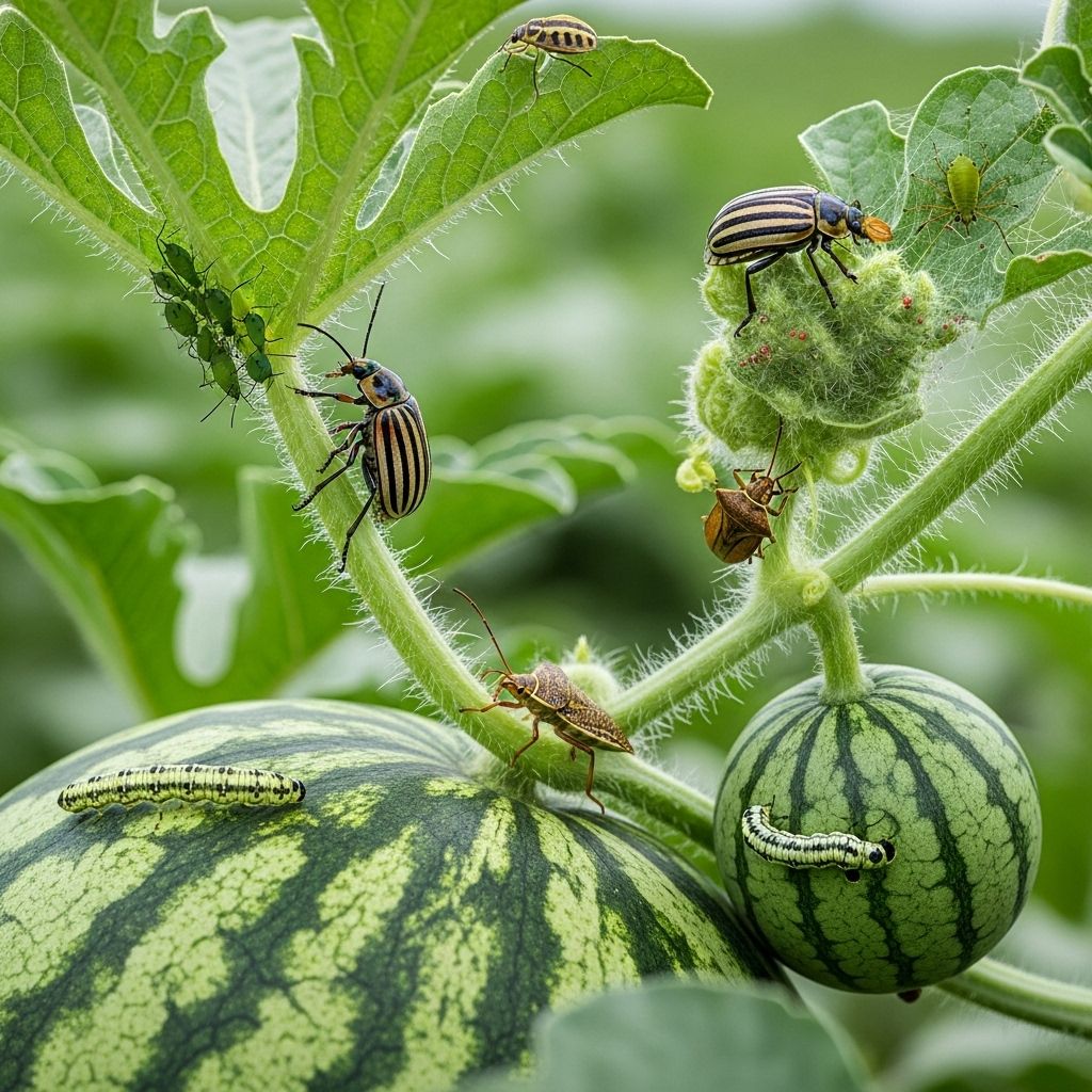 Early detection and integrated methods ensure healthier, more bountiful watermelon vines.