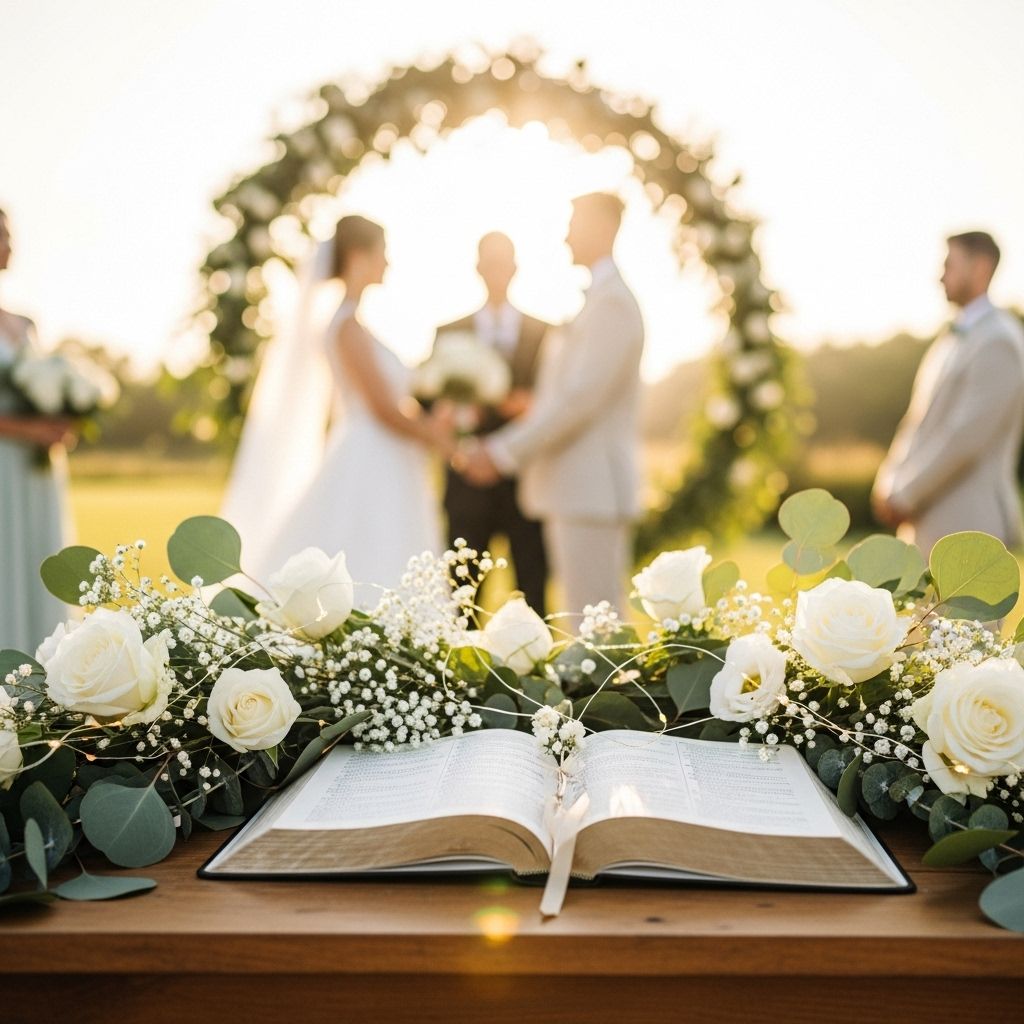 Discover heartfelt Bible verses perfect for wedding ceremonies, vows, invitations, and lasting marital inspiration.