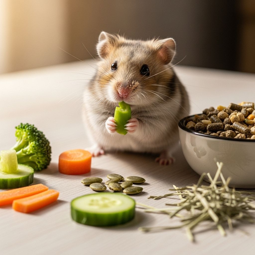 A balanced feeding routine brings enrichment and energy to your hamster’s daily life.