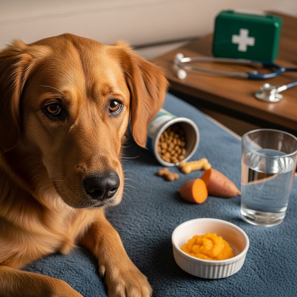 Home remedies and veterinary care combine to restore your dog’s digestive ease.