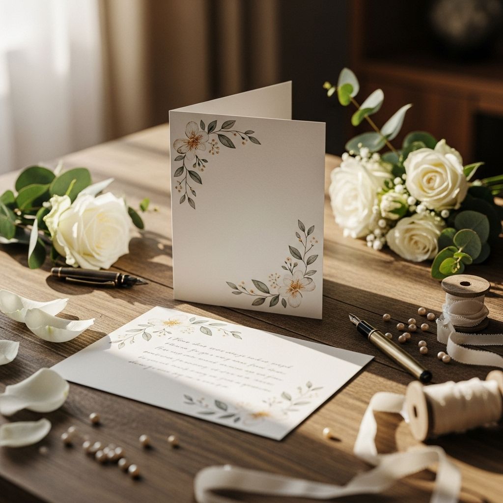Discover heartfelt, formal, funny, and religious wedding card messages—plus thoughtful tips to write the perfect message for any couple.