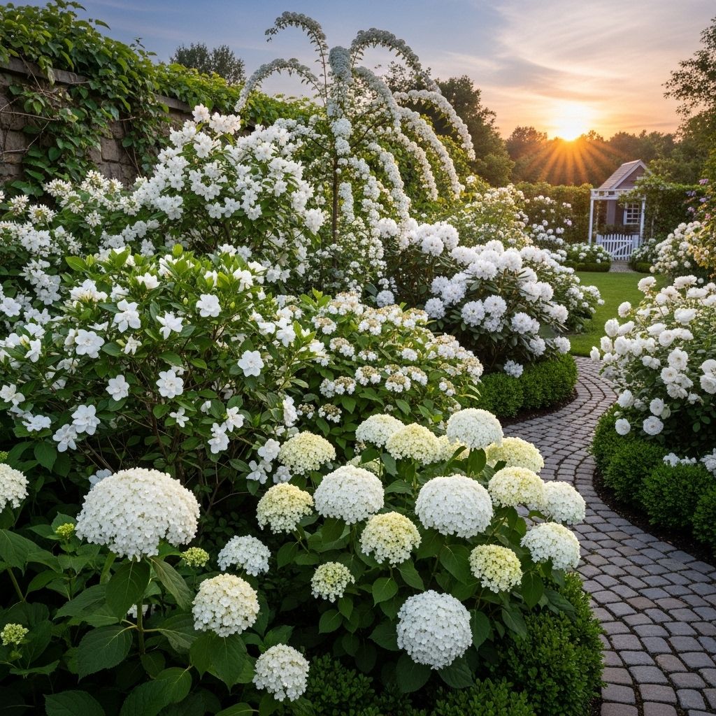 Enhance your landscape with this complete guide to the most elegant and versatile white flowering shrubs for any garden style.