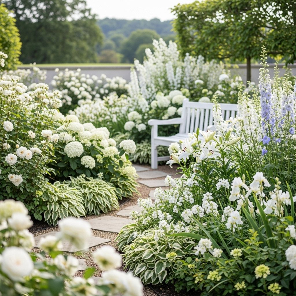 White Garden Design: Inspiration And Essentials Everything you need to know about creating a breathtaking white garden for a peaceful, elegant outdoor retreat.