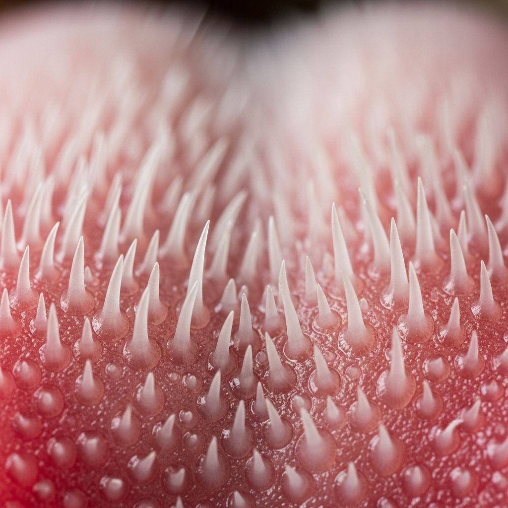 Tiny, backward-facing spines keep fur clean and support smooth meal and water intake.