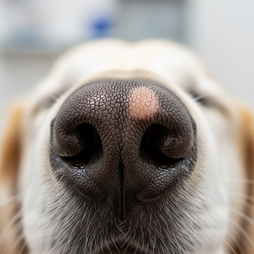 Most pet snout pigment shifts are harmless, but serious signs warrant a vet check.