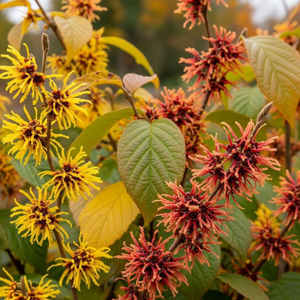 Experience bold winter blooms and aromatic charm across diverse witch hazel selections.