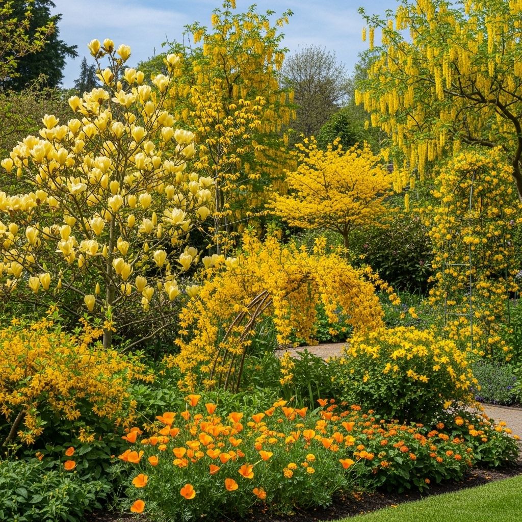 Discover how to brighten your outdoor space with these magnificent yellow-blooming trees and shrubs