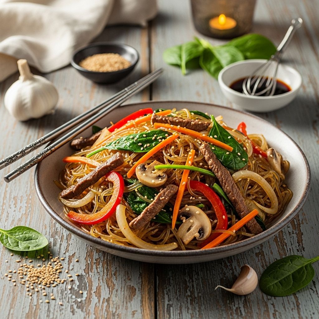 Japchae Recipe: 5 Easy Steps For Authentic Korean Glass Noodles Savor the delightful medley of textures and flavors in this classic Korean japchae recipe, from tips and step-by-step prep to expert FAQs.