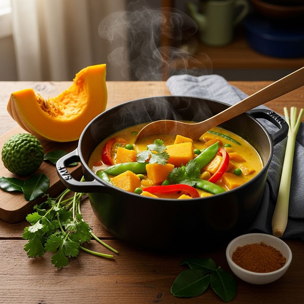 A warming blend of Thai spices and creamy coconut delivers comfort with minimal cleanup.