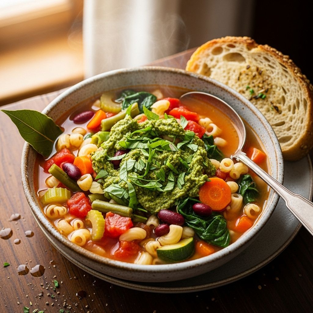 A vibrant mix of garden-fresh ingredients and beans makes warming meals effortless.