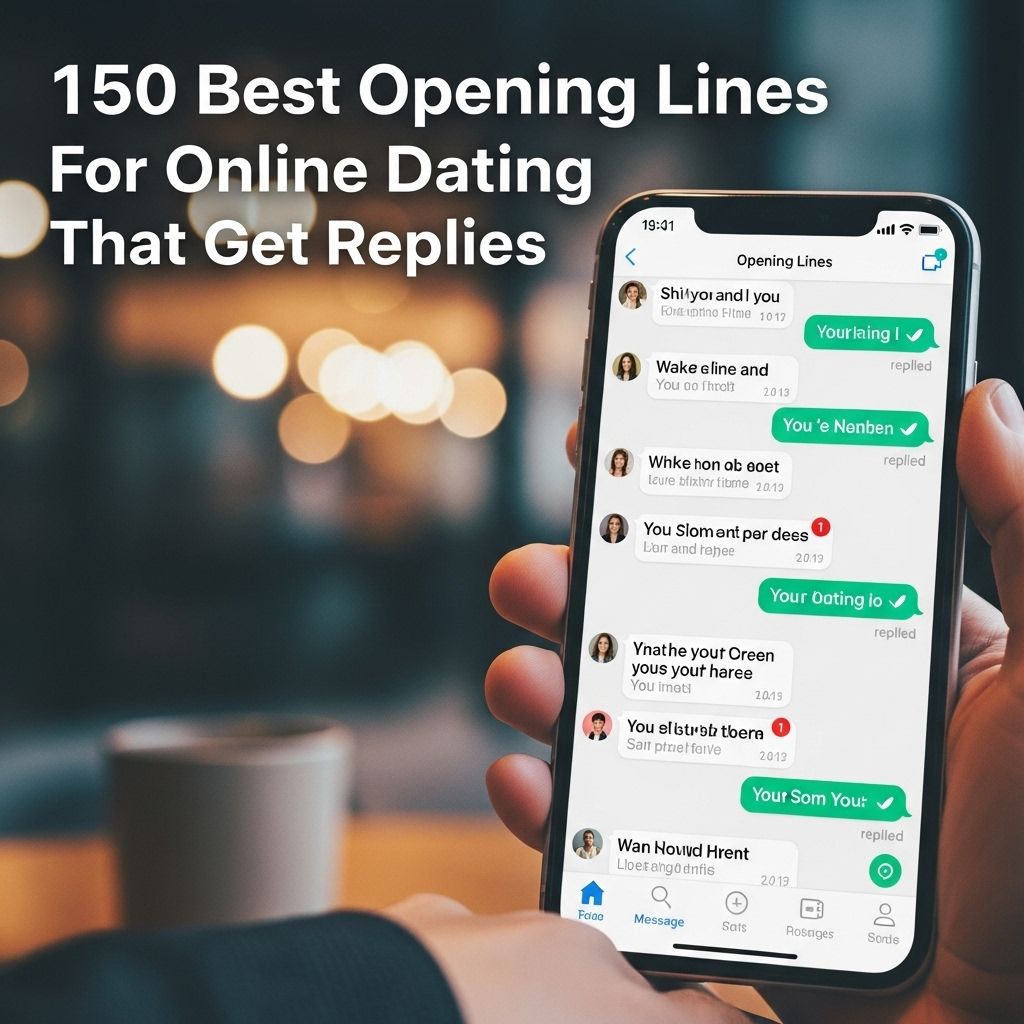 150 Best Opening Lines for Online Dating Make every first message memorable by tapping into shared interests and genuine humor.