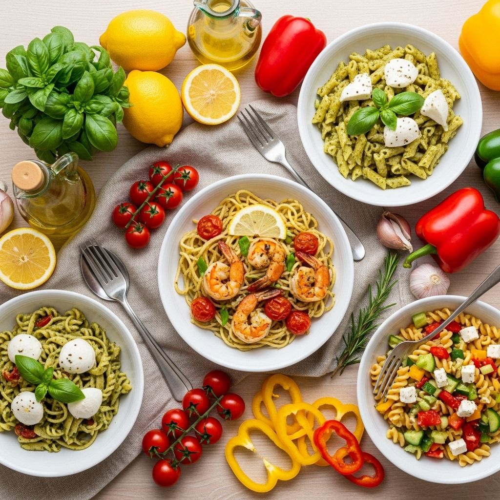 25 Fresh and Flavorful Summer Pasta Recipes Colorful combos of ripe produce and tender noodles turn dinners into garden-style feasts.