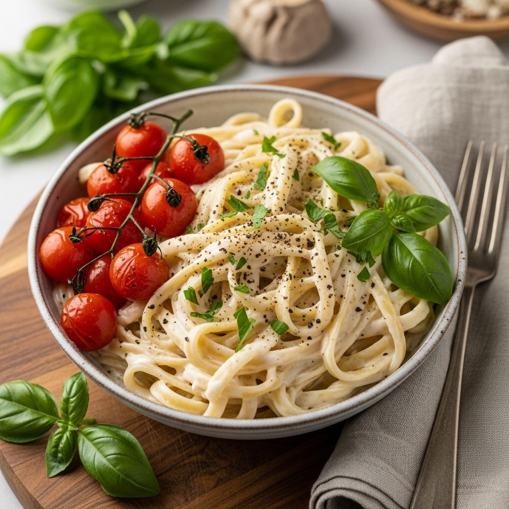 A satisfying plant-based dinner whipped up from pantry staples for effortless comfort.