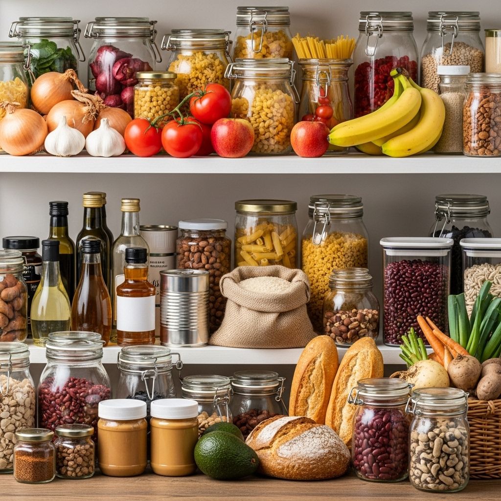 Master room-temperature storage for a clutter-free kitchen and lower utility costs.