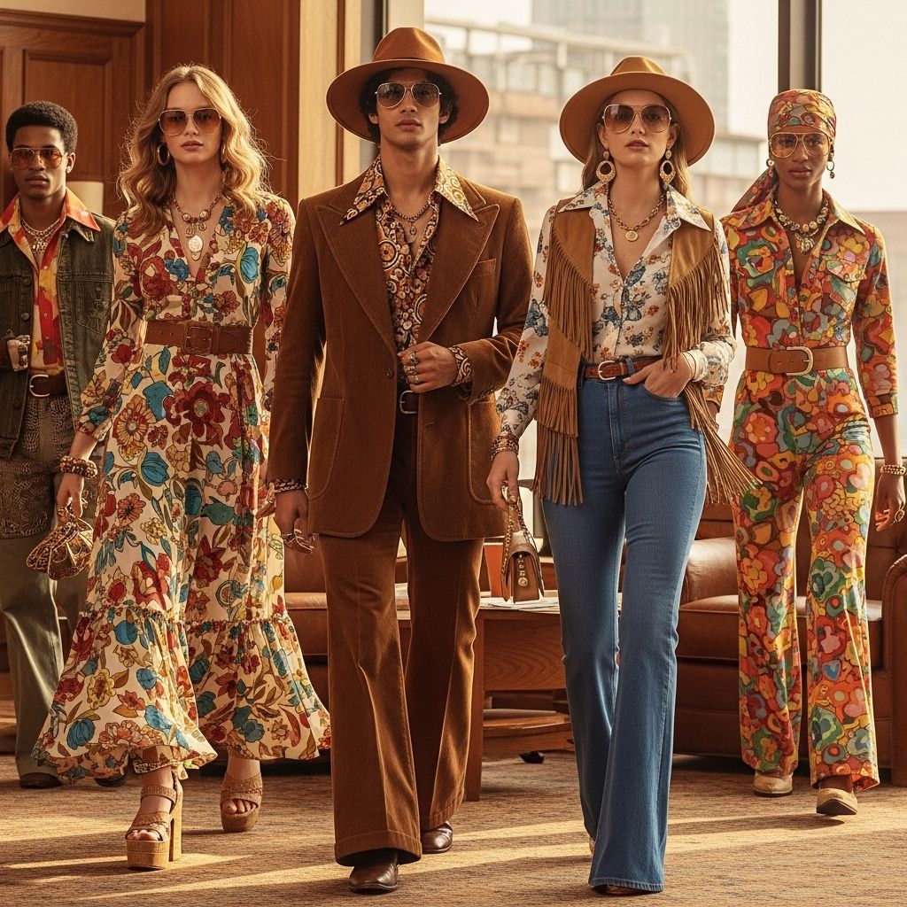Step into the groovy world of 1970s style with this in-depth guide to the signature trends and modern updates returning to fashion’s spotlight.