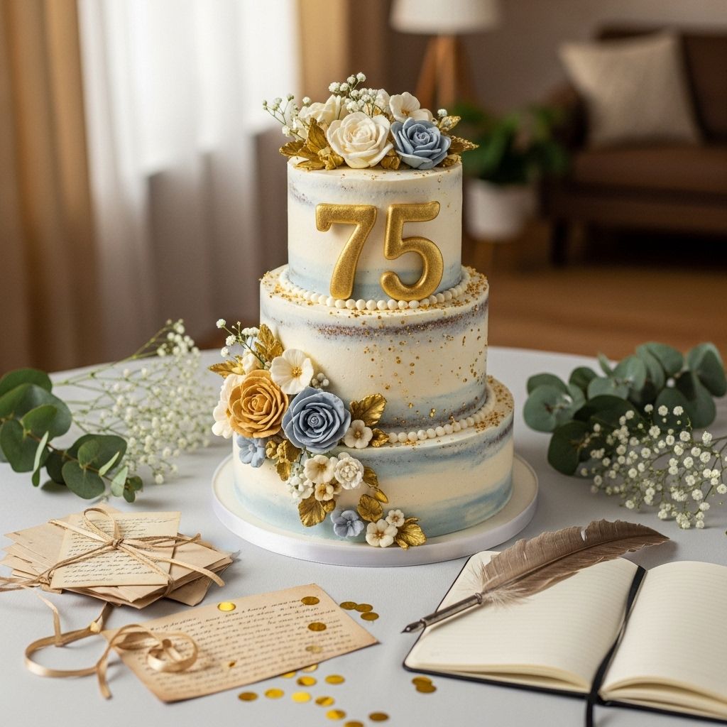 Heartfelt 75th Birthday Wishes, Poems, and Quotes to Celebrate a Milestone Year Words filled with warmth and wit that capture decades of love and laughter.